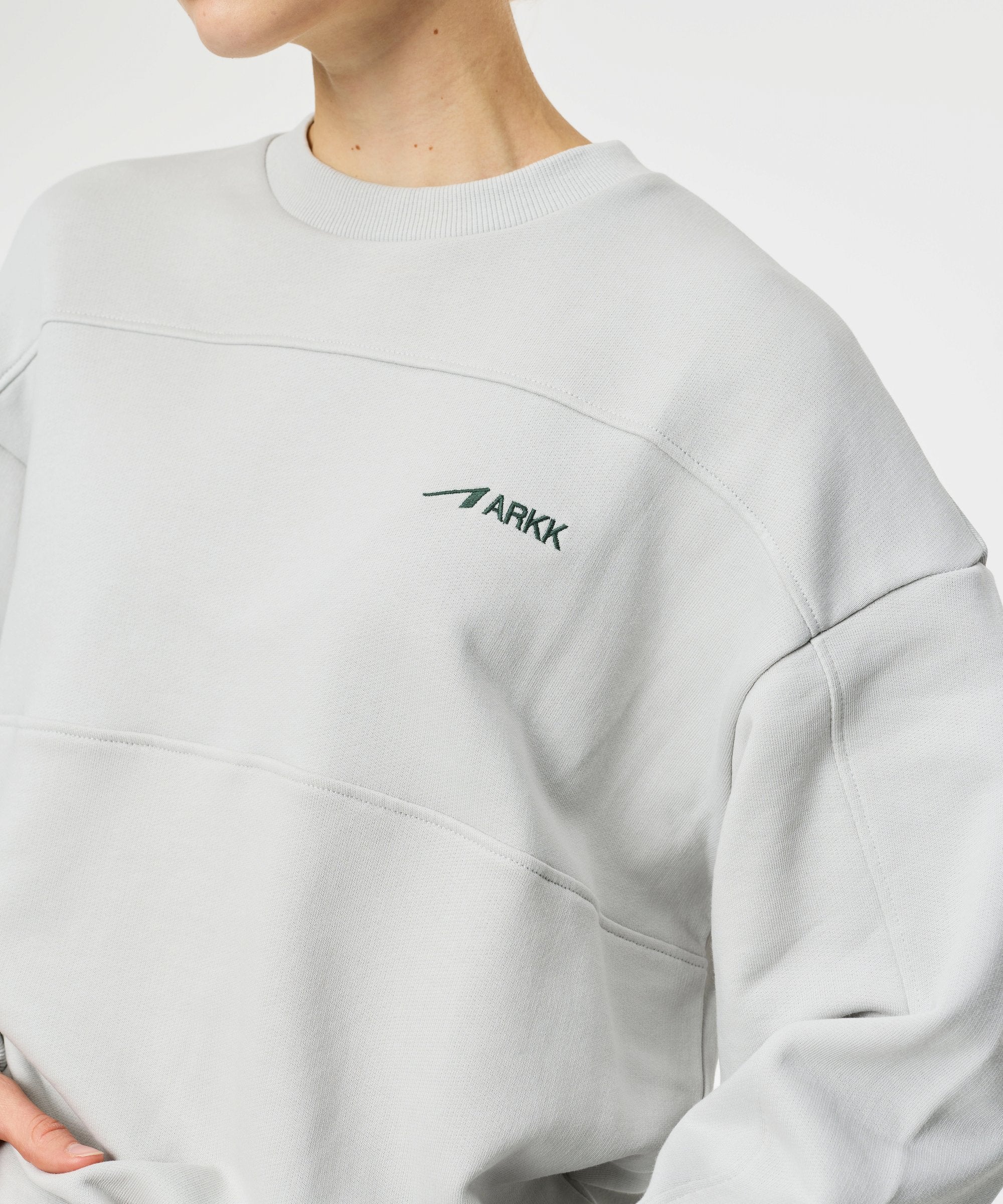 ARKK Apparel Panel Crew | Grey Panel Crew